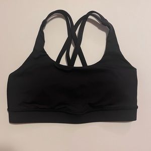 Lululemon Athletica Energy Bra Medium Support Training sports bra in black